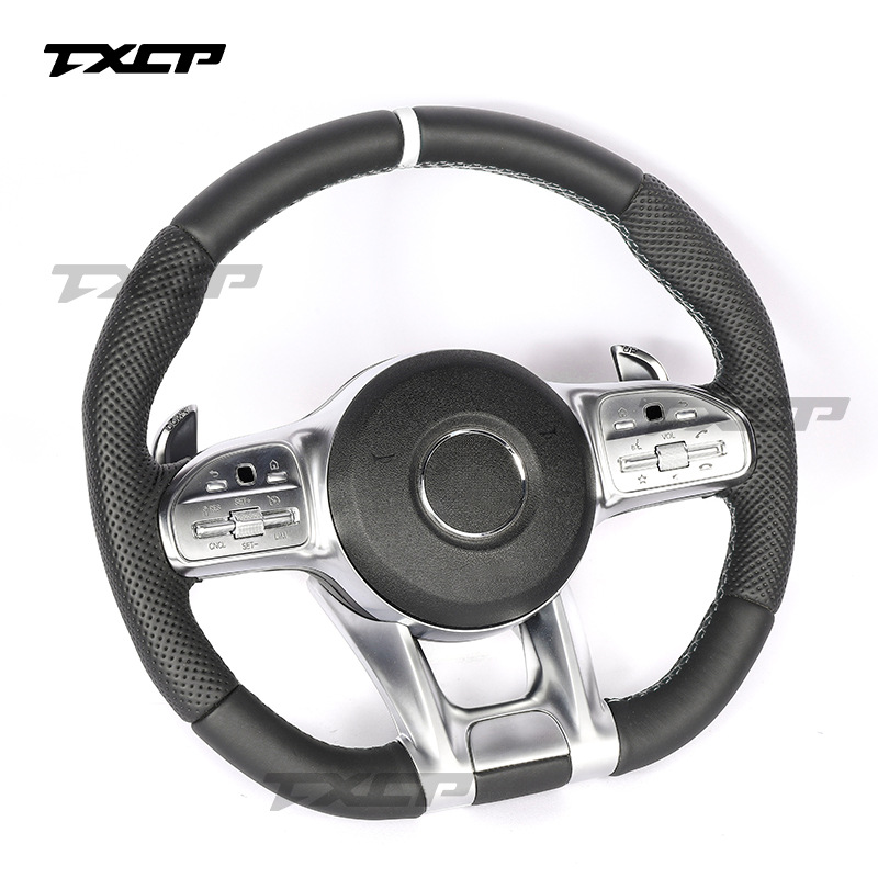 Suitable for Mercedes-Benz W206W205W204 W211 AMG GT GLE CLA upgraded leather car steering wheel