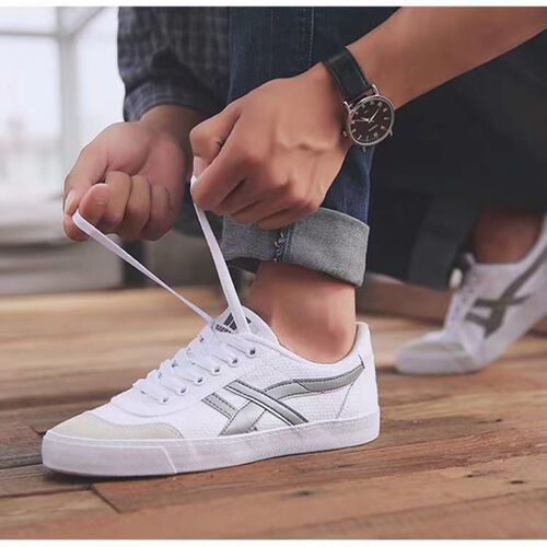 Huali Middle School Shoes Tennis Shoes WK-1 School Designated Special Shoes Sports Casual Shoes White Canvas Shoes