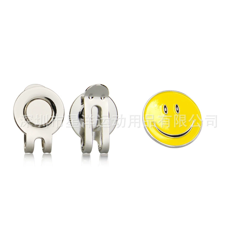 Кепка для гольфа с ручным перекрещиванием, магнитное комбинированное украшение, высококлассная металлическая упаковка, смайлик-улыбающееся лицо, подарок