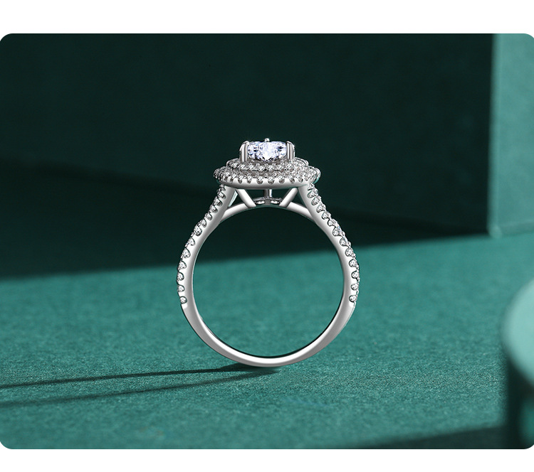 Women's Gender Polishing, Inlay Design 925 Sterling Silver Rings Elegant