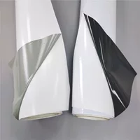 Полимерная наклейка на кузов автомобиля печатный материал полимерная печатная пленка высокого класса наклейка на кузов автомобиля реклама 60um серый клей глянцевый