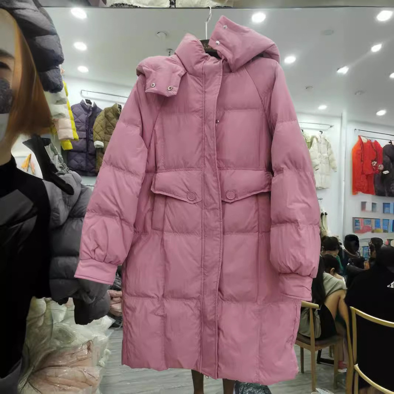 Off-Season K-Style 2025 New Winter Long down Jacket for Women Thickeneded Straight Loose Fashion Casual Warm Jacket
