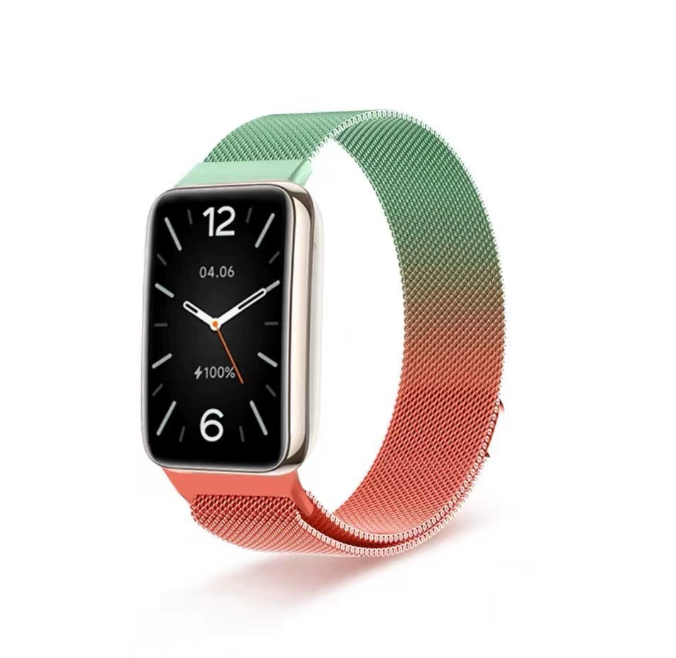 Milanese strap (Xiaomi 7Pro), stainless steel mesh, adjustable magnetic clasp, multi‑color