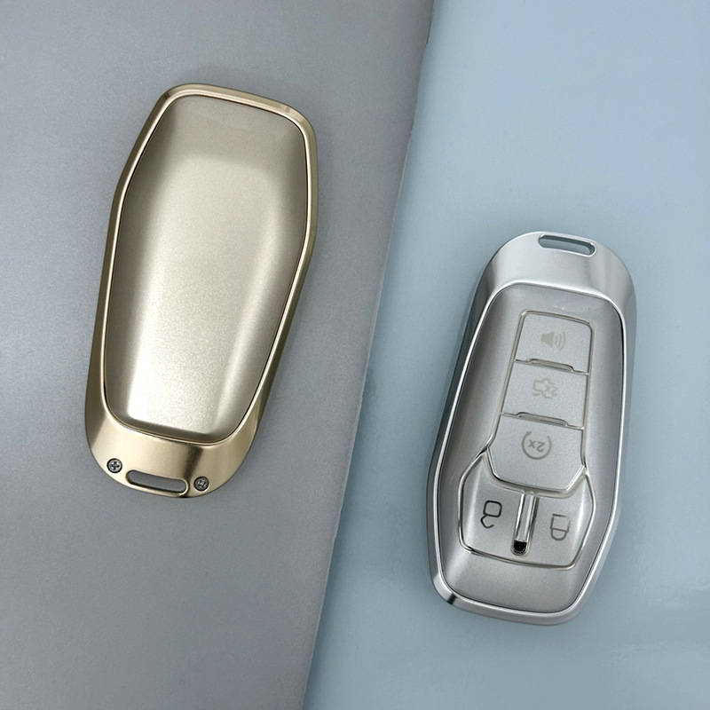 The New Metal Key Cover Is Suitable for Ford Lincoln Mustang 16-18 Taurus Mustang Explorer Keychain