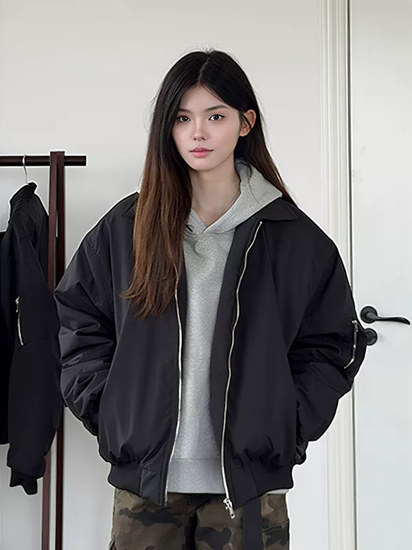 Spring Baseball Jacket, Short Shoulder Pads, American Style, High-Quality, Unisex