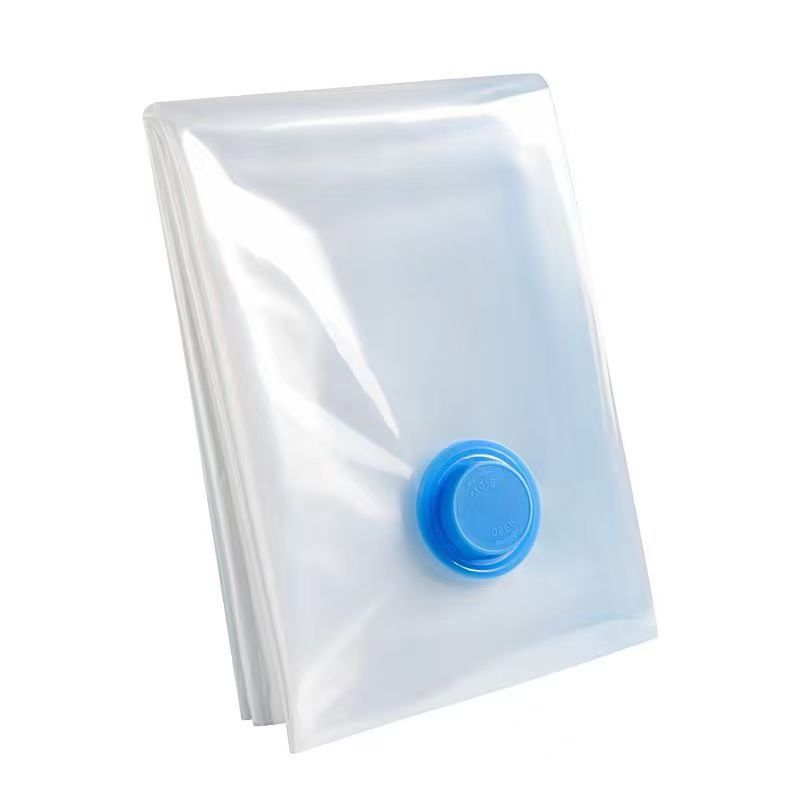 Bolsa de compresión de vacío azul transparente transfronteriza gruesa, colcha de ropa doméstica, bolsa de almacenamiento de compresión a prueba de polvo a prueba de humedad de gran capacidad