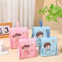 宝宝喜糖盒满月百日宴周岁包装盒喜蛋手提伴手礼卡通通用款礼品盒