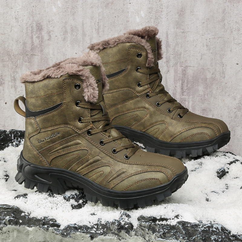 2022 otoño e invierno nuevo ocio deportes de los hombres al aire libre cómodo zapatos de algodón caliente moda botas de nieve al aire libre senderismo zapatos