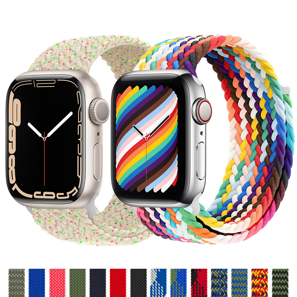 Suitable for apple Watch apple iwatch ultra 8/7 nylon woven adjustable Velcro strap