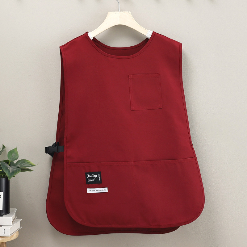 韓国版家庭用キッチンエプロン水かけ防止カフェ作業服通気性ベスト|undefined