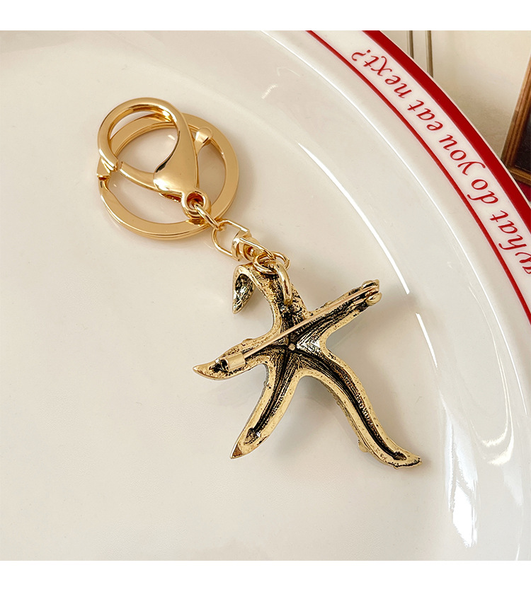 Modern Style Alloy Starfish Women's Bag Pendant Keychain display picture 6