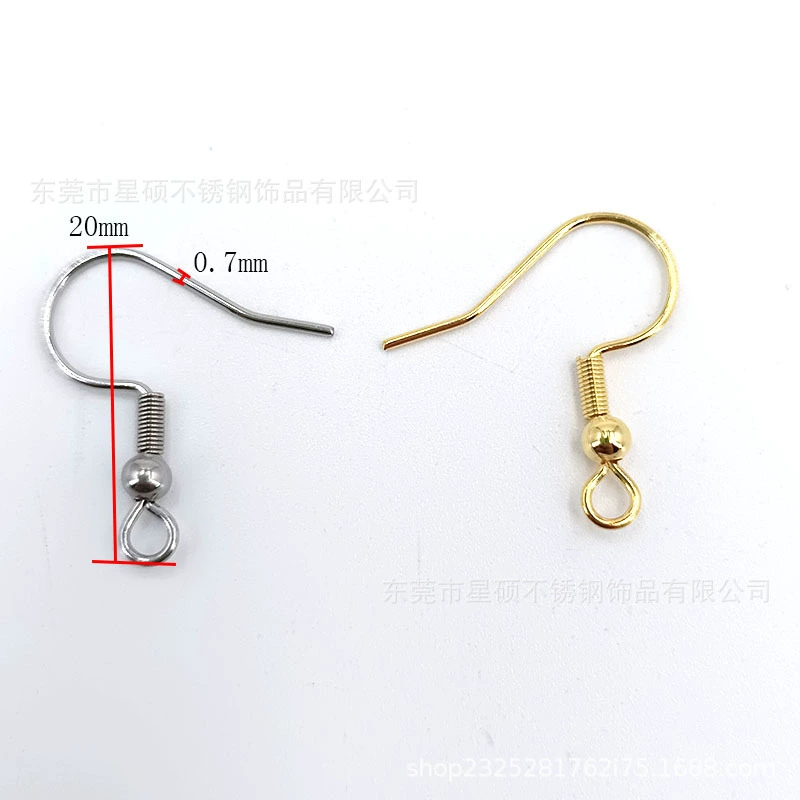 Серьги из нержавеющей стали, аксессуар, аксессуары, 0.7×20 мм