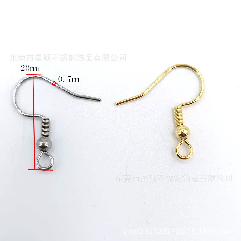 Серьги из нержавеющей стали, аксессуар, аксессуары, 0.7×20 мм