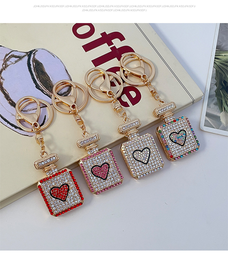 New Style Zinc Alloy Heart Shape Women's Bag Pendant Keychain display picture 6