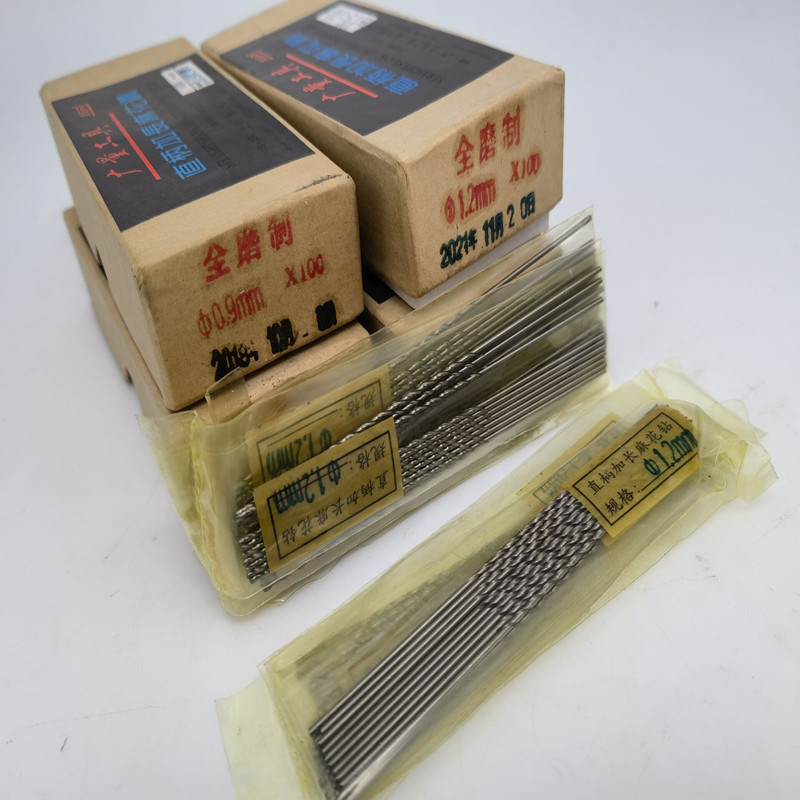 广量牌 加长钻细 W6542全磨高速钢直柄麻花钻0.5*60-80-100-120