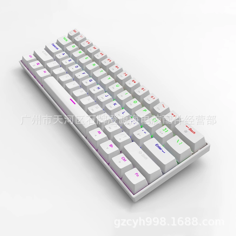 Mechanical keyboard, laptop, game console, 61 keys