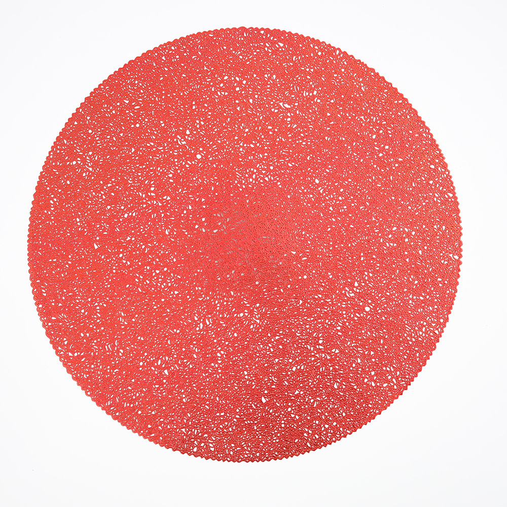 Estampado de oro almohadilla de mesa de pvc almohadilla de mesa de fiesta redonda impermeable cubiertos de hotel almohadilla de mesa decoración al por mayor antideslizante