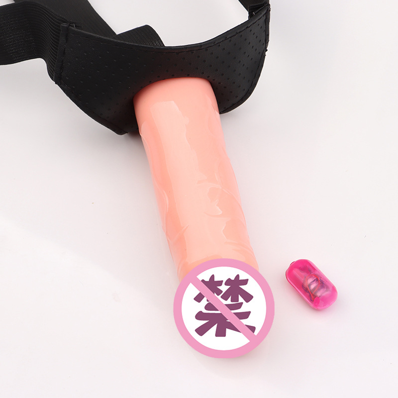 Wearable Vibrating Hollow Strap-on Panty with Simulated Silicone Sleeve, Small Size — detail image 5
