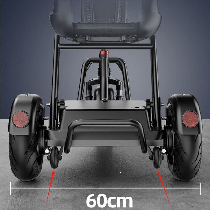 Elderly electric tricycle for home use, small vehicle for transportation, shopping, picking up children, elderly, parent-child use, lightweight foldable electric vehicle