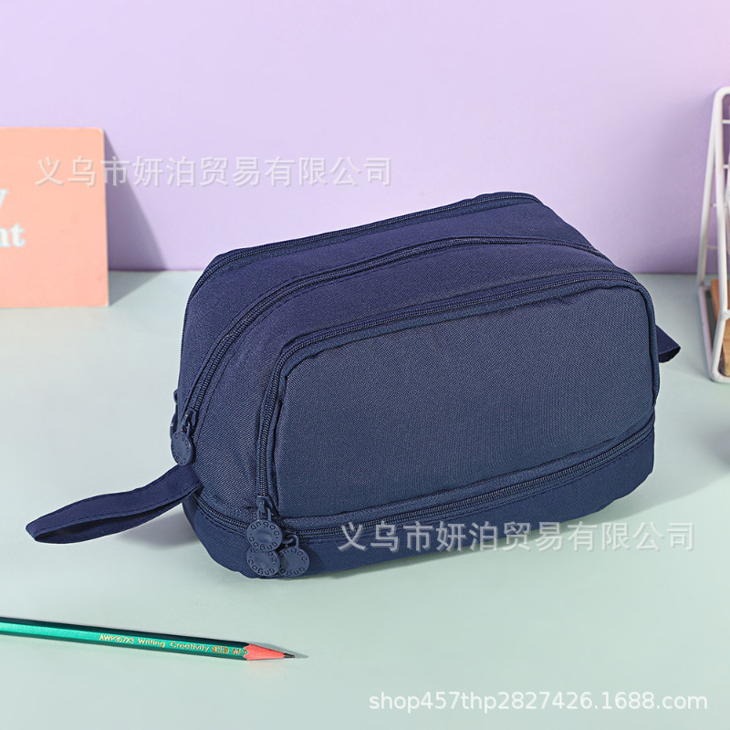 옥스포드 천 4절 펜슬백 [네이비블루]