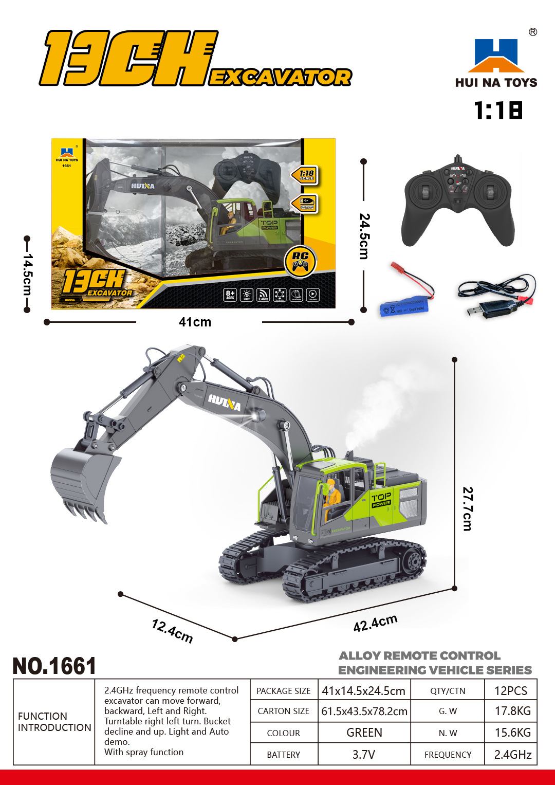Selección estricta transfronteriza 1: 18 aleación de simulación eléctrica carro plano camión de bomberos camión de ingeniería camión juguetes de control remoto