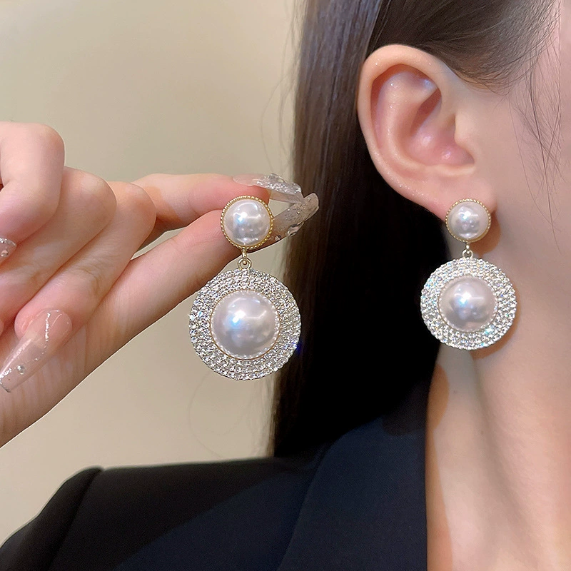 Длинные серьги (Huayang) жемчужные кисточки, корейский стиль светлой роскоши, серебряные штифты