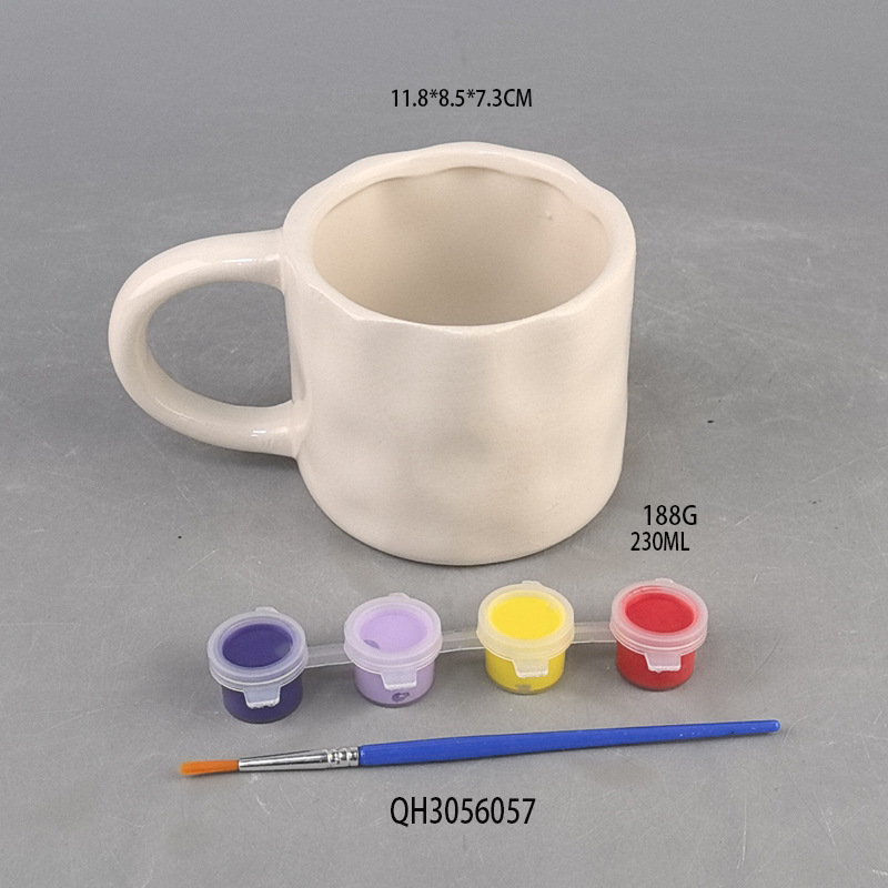 Cerámica DIY33D Taza con forma de dinosaurio Taza ins linda y de alto valor con pintura para pintar y beber agua