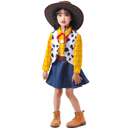 Halloween COSPLAY costume Toy Story Woody girls cowboy costume prom performance parent-child costume