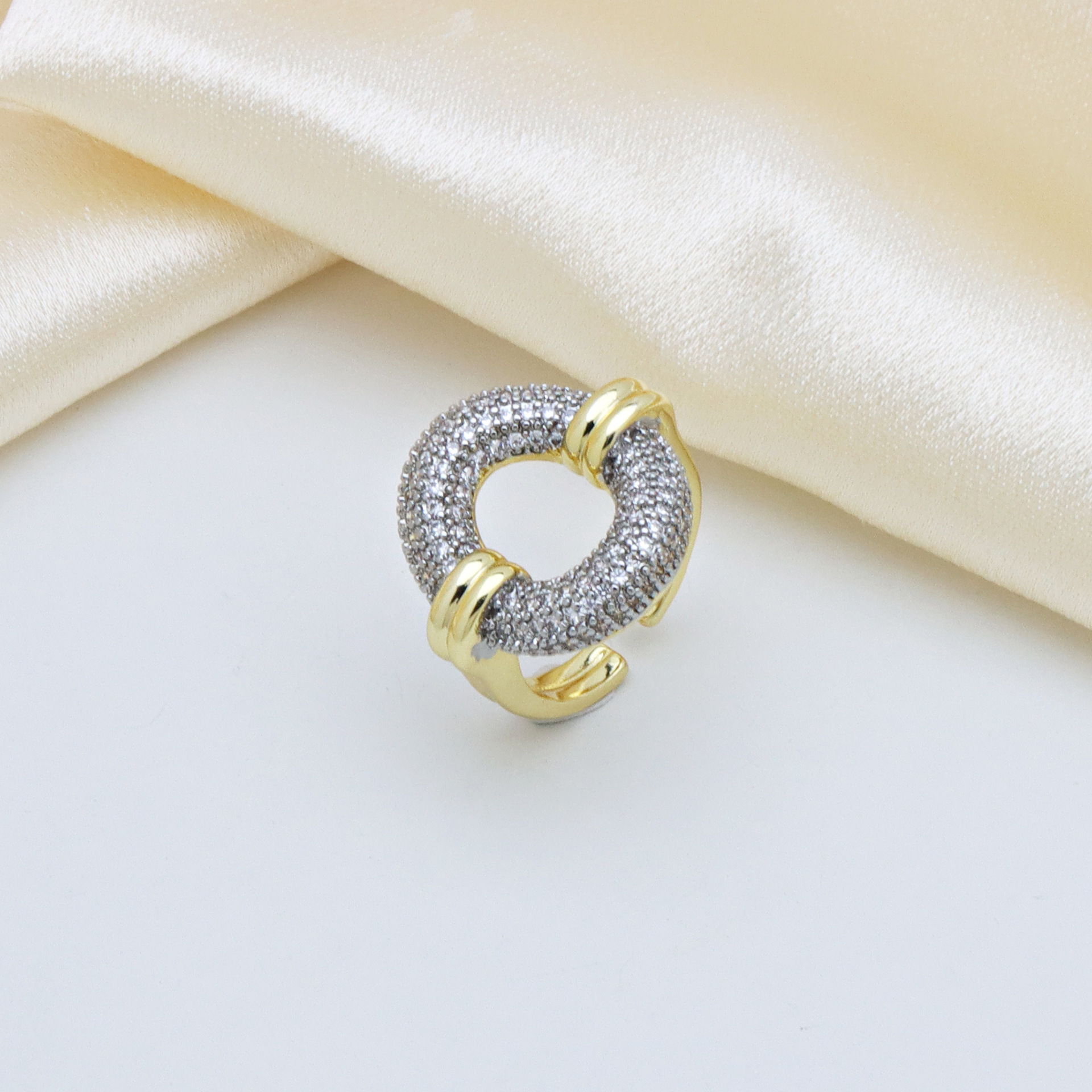 Open Rings Classification Copper Geometric Zircon Open Rings