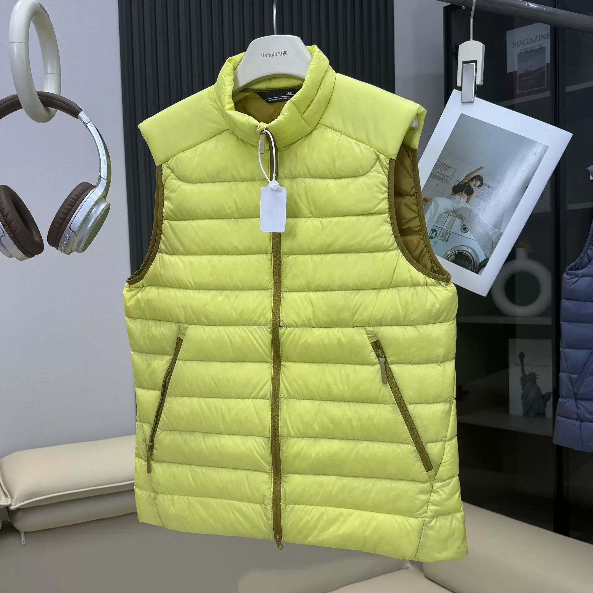 鸟家同款户外90白鸭绒羽绒马甲男女情侣外穿保暖外套排骨羽绒背心