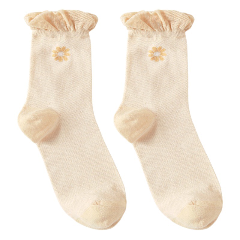 2 de enero calcetines de verano algodón peinado postparto transpirable absorbente del sudor boca suelta boca ancha no apretados pies maternos ancianos calcetines de sueño