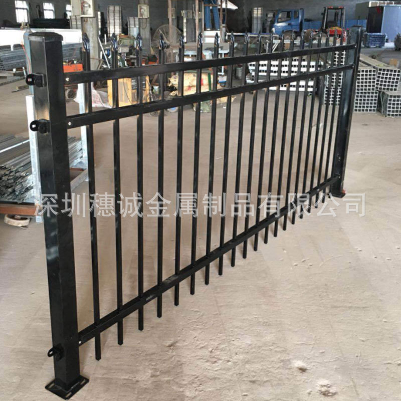 深圳别墅小区围墙安装铁艺护栏 建筑工程铁艺围栏  工地围墙栏杆