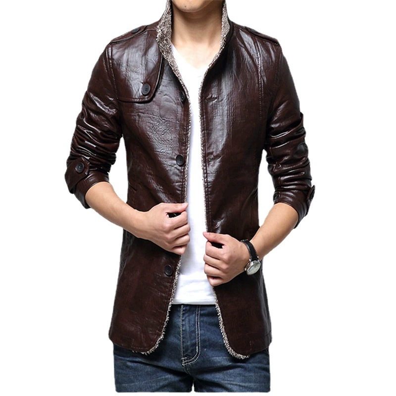 Полиуретановый осенний жакет, slim fit, тёплый, плюс‑сайз