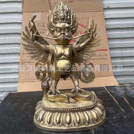 纯铜大鹏鸟护法密宗藏传佛像纯铜金翅大鹏护法藏传佛像家居供奉