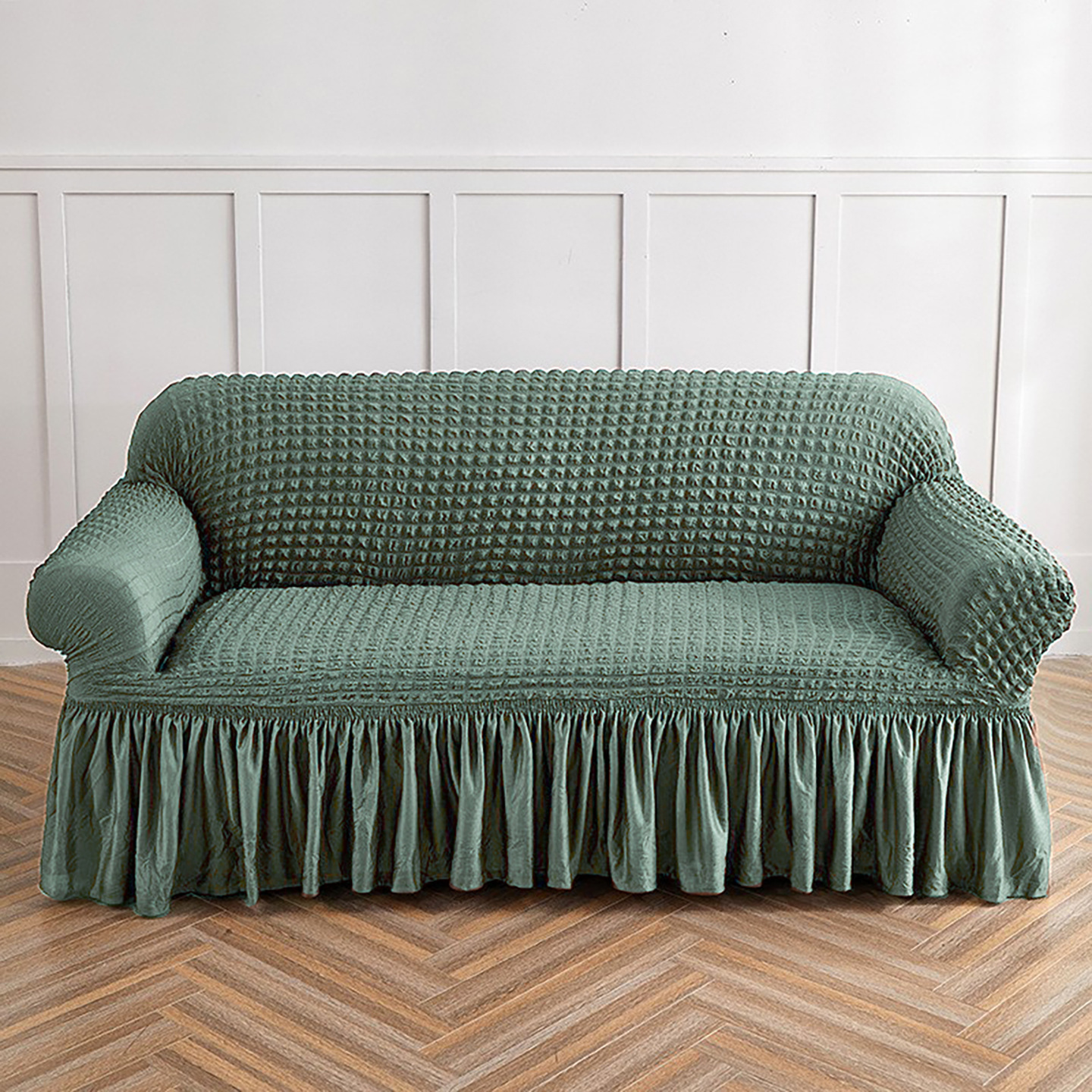 Falda funda de sofá de gasa de burbujas todo incluido cubierta elástica cubierta antipolvo cubierta de sofá al por mayor transfronteriza cojín de toalla de sofá antideslizante