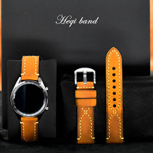 代用浪L琴卡地手表表带20mm疯马皮表链开关生耳配件针扣真皮表带