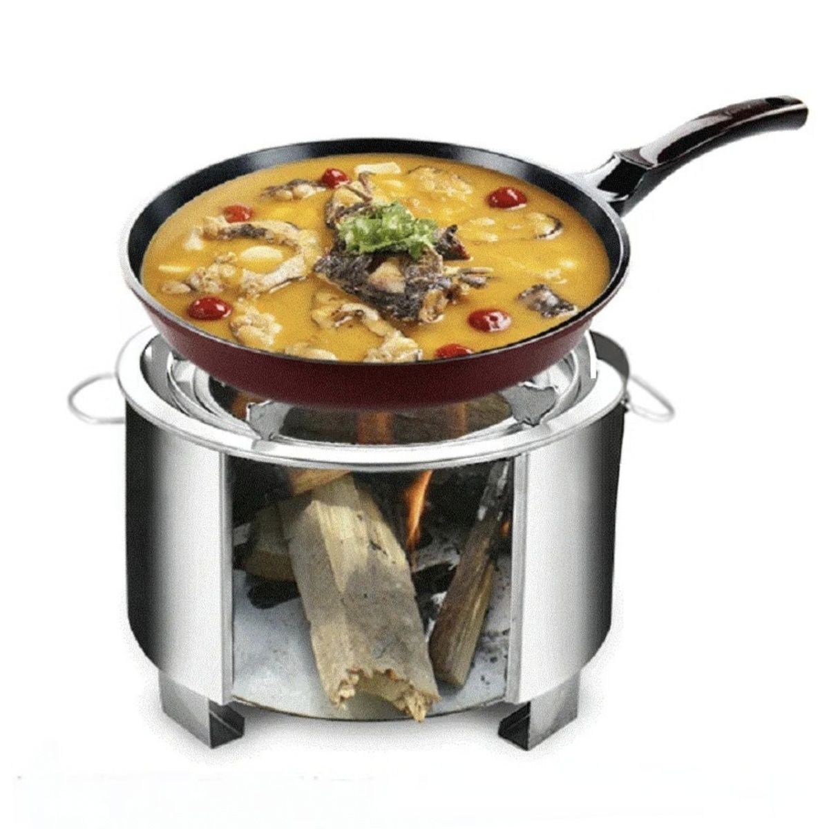 柴火炉自驾野餐炉烧柴取暖炉露营装备户外野炊炉旅行便携简易炉灶