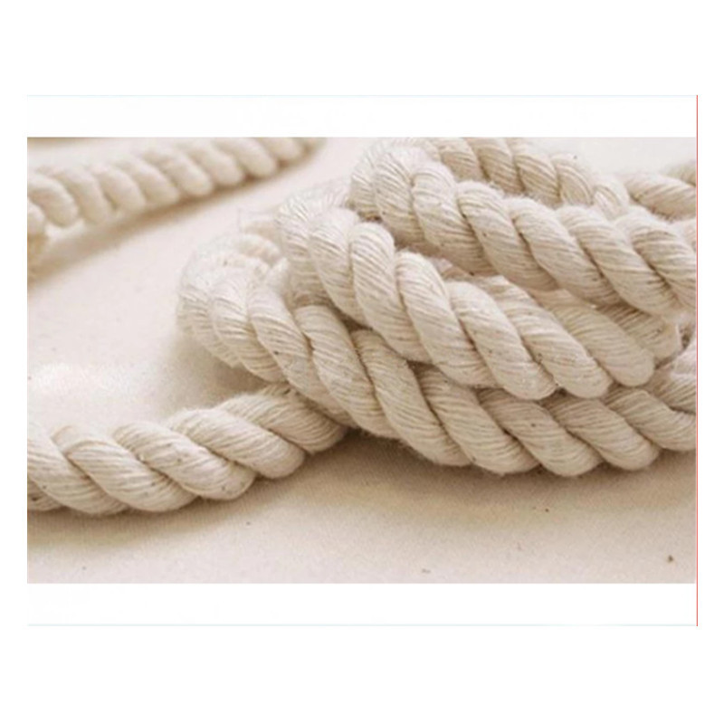 本白色三股扭棉绳子儿童秋千绳捆扎绳晾衣绳家装窗帘绳