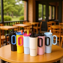 跨境热销大容量汽车杯手柄杯不锈钢保温杯带手柄冰霸杯户外运动壶