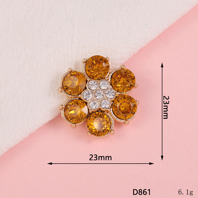 Nuevo diamante completo cinco pétalos flor gota diagonal flor aceite copo de nieve DIY accesorios de joyería teléfono móvil Shell rhinestone material al por mayor