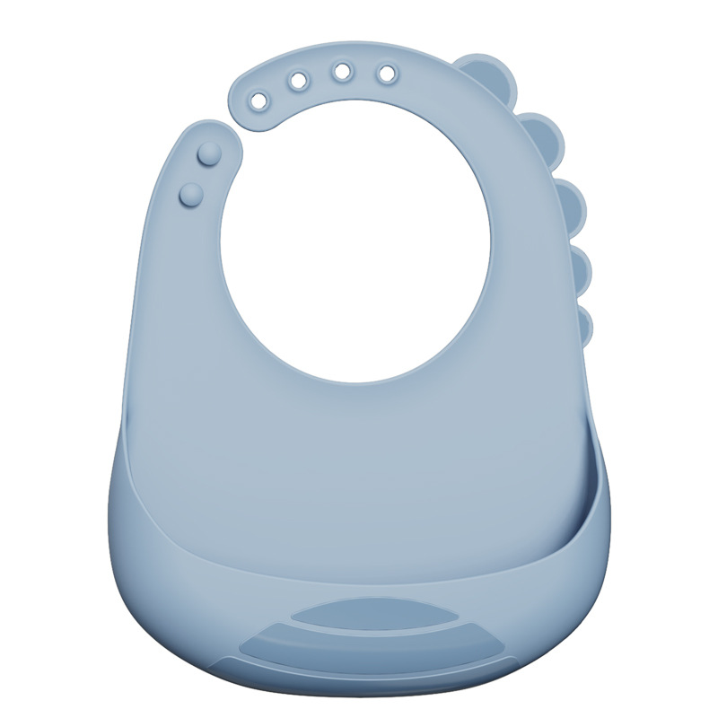 블루 공룡 턱받이