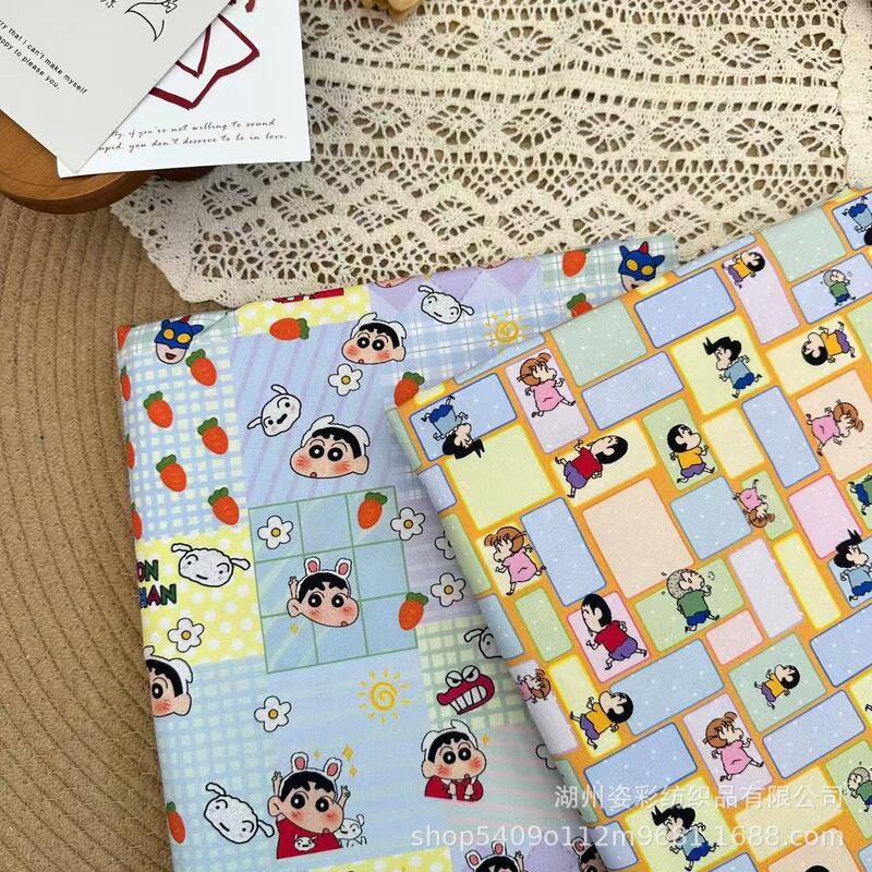 Eight Anxi Canvas Digital Print Plaid Patchwork Cute Carrot Shin-Chan Canvas Handmade Bag Cat Bed