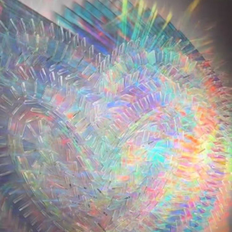 二向色亚克力炫彩3*3厘米支持其他尺寸火彩亚克力di y艺术画