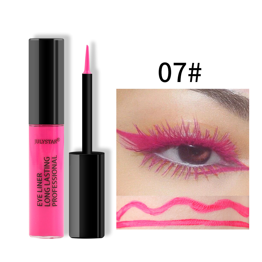 julystar Southeast Asia Foreign Trade Cool Black Eyeliner Liquid Pen Cross-border Europe and America Waterproof Colored Eyeliner Pen Set Wholesale undefined
