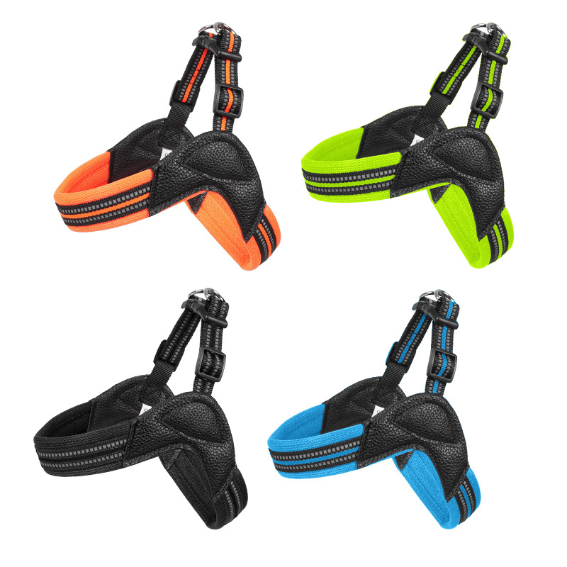 Nueva correa para el pecho para perros transfronteriza, seda reflectante simple, correa para perros domésticos medianos y grandes, al por mayor