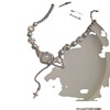 Zirconium, brand necklace with tassels hip-hop style, accessory, 2022 collection