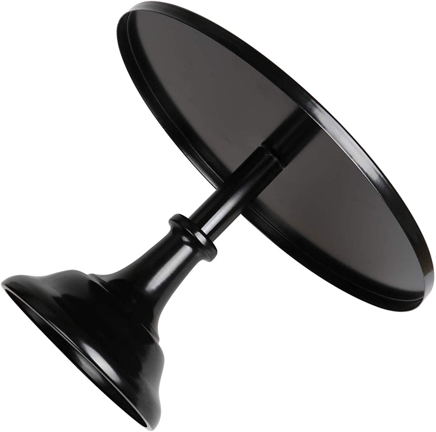 Decoración de mesa de postre bandeja de pies altos bandeja de pastel negro bandeja de frutas bandeja de bocadillos bandeja de pastel de hierro fundido propósitos de boda