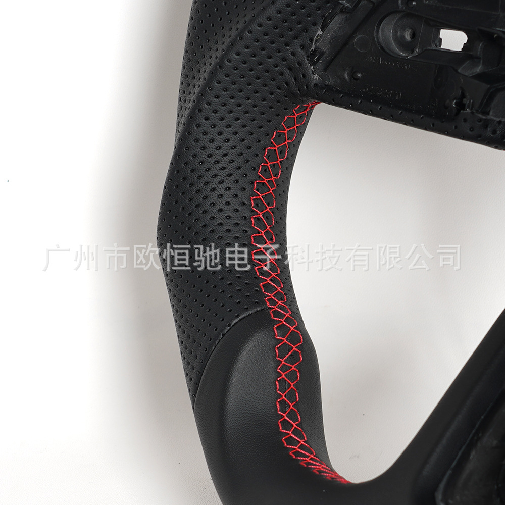Cross-border hot sale is suitable for Audi RS 17 full leather red positioning line full leather car steering wheel assembly