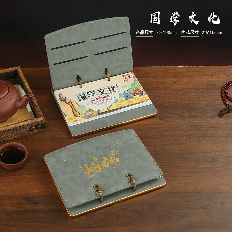 Wooden desk calendar, custom-made, ethnic style
