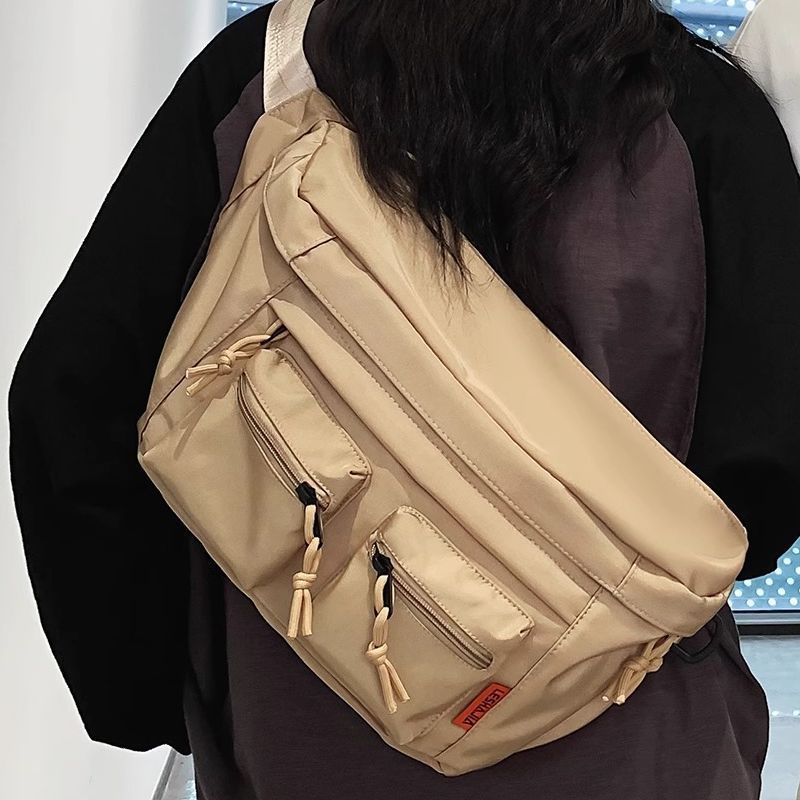 トレンディなブランド作業服チェストバッグメンズ 2025 新しい大容量機能スポーツサイクリングクロスボディバッグ女性のカジュアルショルダーバッグ|undefined